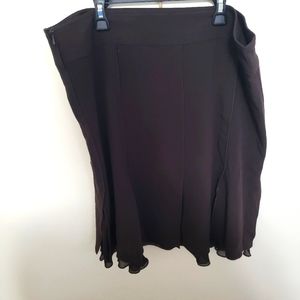 SUNNY LEIGH BROWN MINI PLEATED SKIRT SZ 16 NWOT